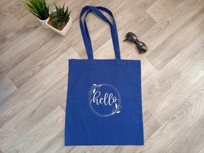 Tote bag Hello