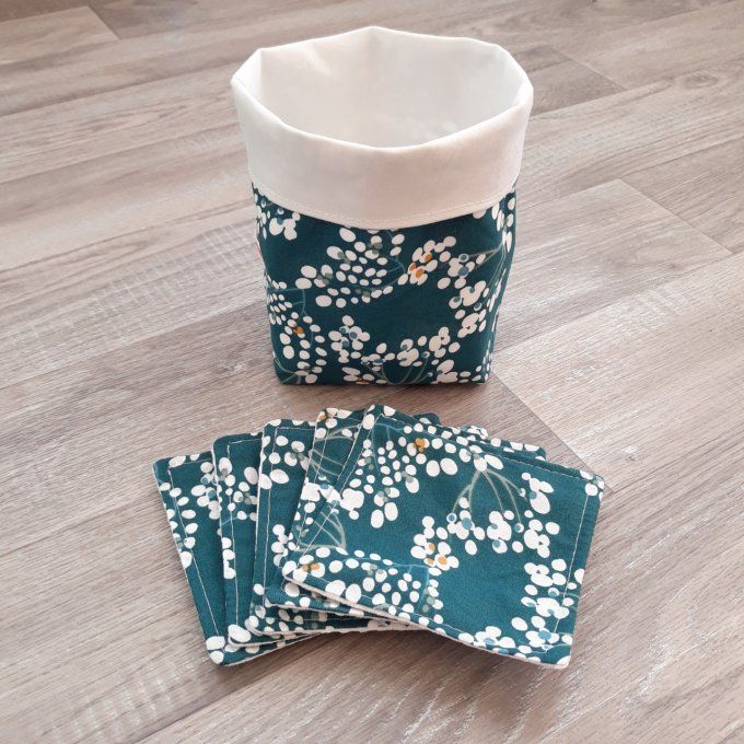Panière et 5 lingettes lavables