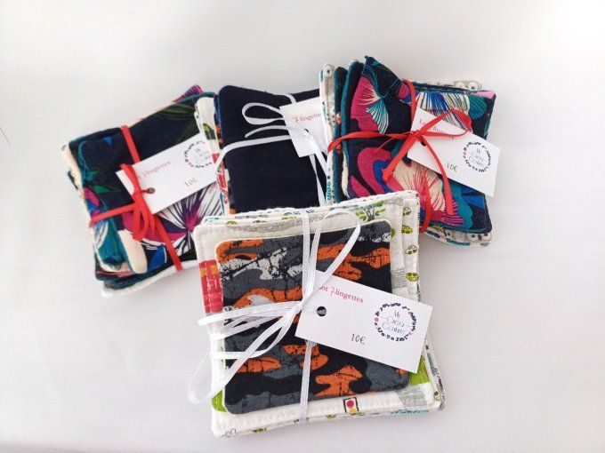 Lot de 7 lingettes lavables