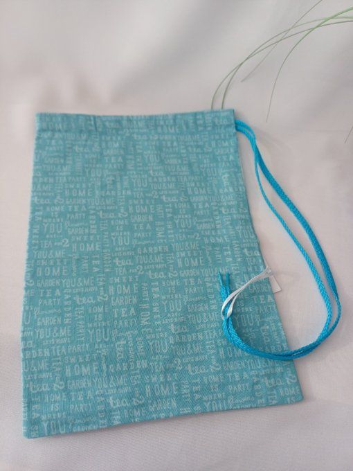 Sac pochon bleu