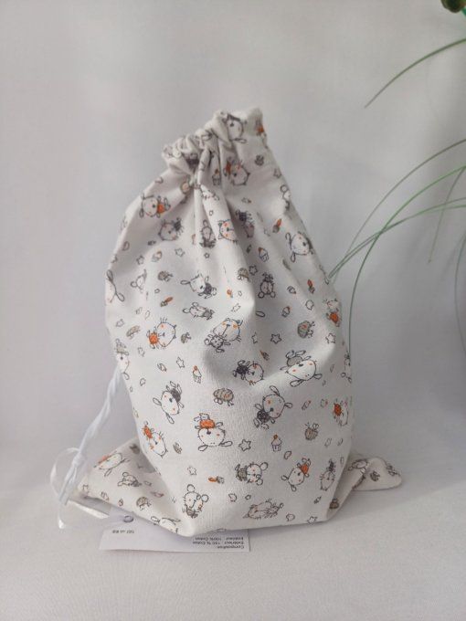 Sac pochon blanc