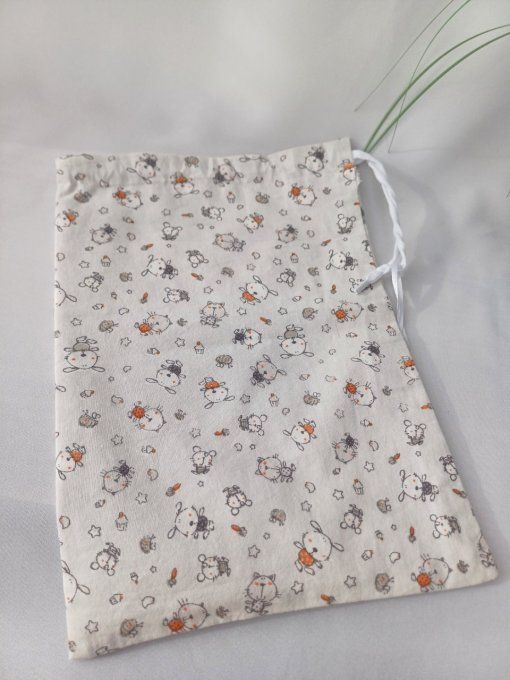 Sac pochon blanc